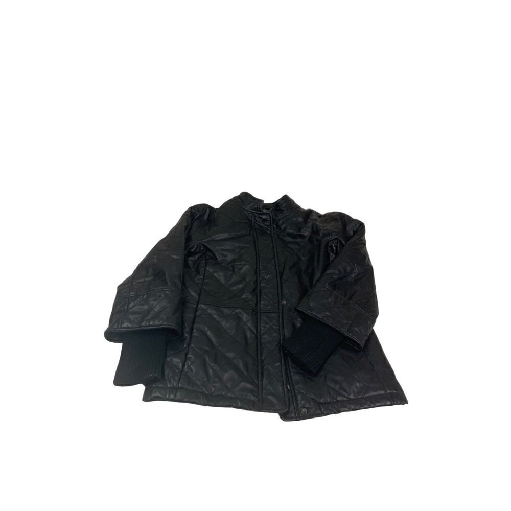 Isaac Mizrahi Black Leather Jacket “Chevy Malibu”. Sz S